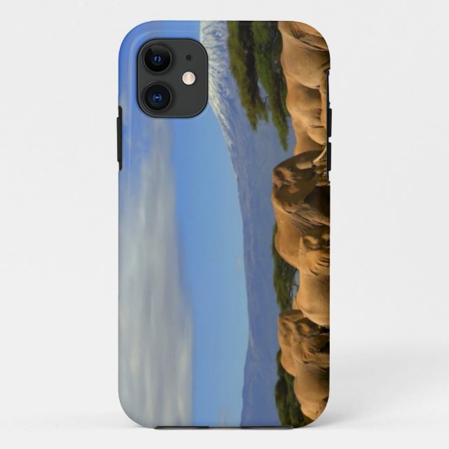 Kilimanjaro And Elephants Case-Mate iPhone Case (Back)