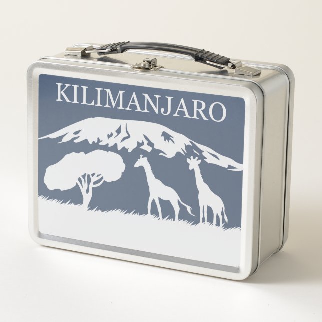 Kilimanjaro (Blue) Metal Lunch Box (Front)