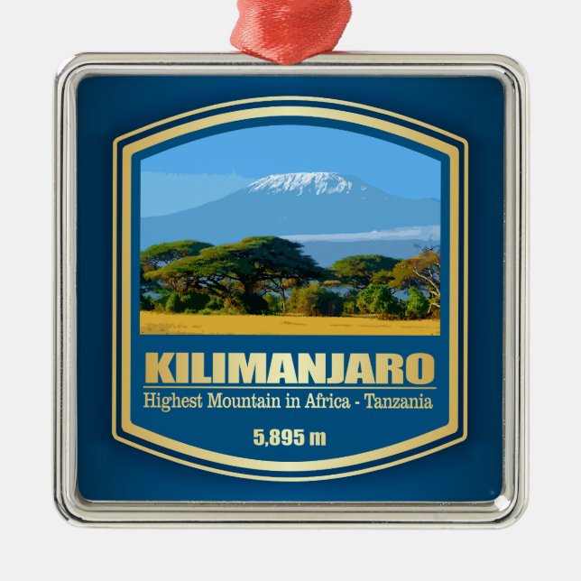 Kilimanjaro (PF) Metal Tree Decoration (Front)