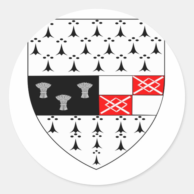 Kilkenny County Crest, Ireland Classic Round Sticker (Front)