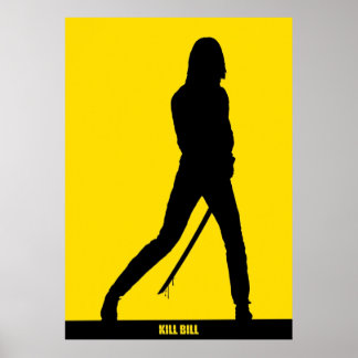 KILL BILL  Minimal Silhouette Poster