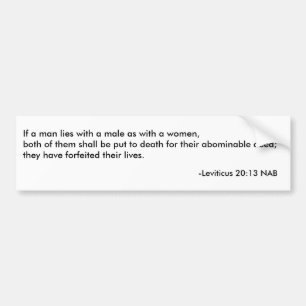 Kill Homosexuals Bumper Sticker