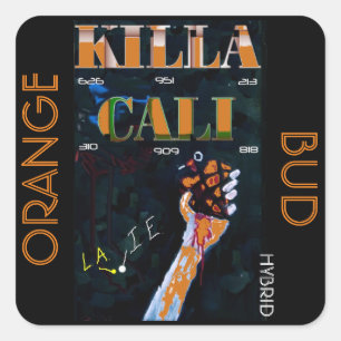 KILLA CALI ORANGE BUD SQUARE STICKER