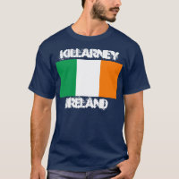 Killarney, Ireland with Irish flag