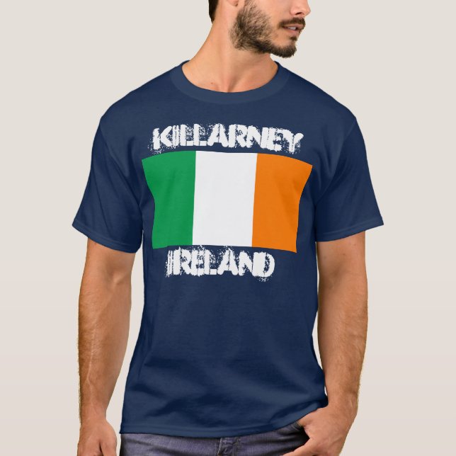 Killarney, Ireland with Irish flag T-Shirt (Front)
