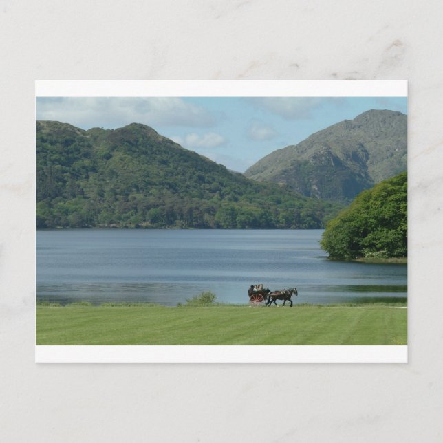 Killarney Lakes and Jarvey Postcard (Front)