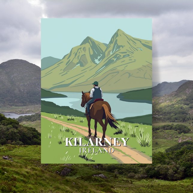 Killarney National Park Horseback Travel  Postcard (Killarney National Park Horseback Travel Postcard)