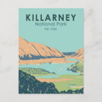 Killarney National Park Ireland Travel Art Vintage
