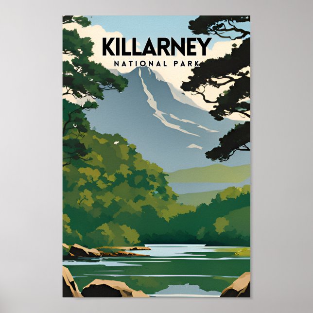 Killarney National Park Minimal Travel Poster (Front)