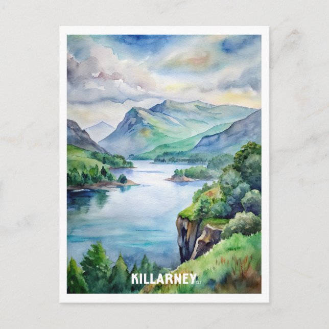 Killarney National Park Watercolor Painting  Postcard (Front)