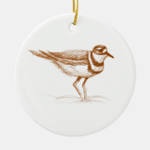 Killdeer Ceramic Tree Decoration