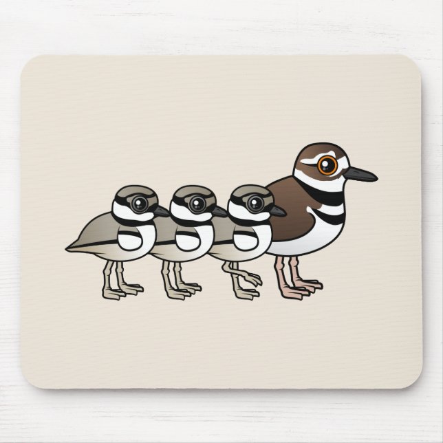 Killdeer & three chicks mouse mat (Front)