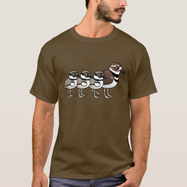 Killdeer & three chicks T-Shirt (Front)