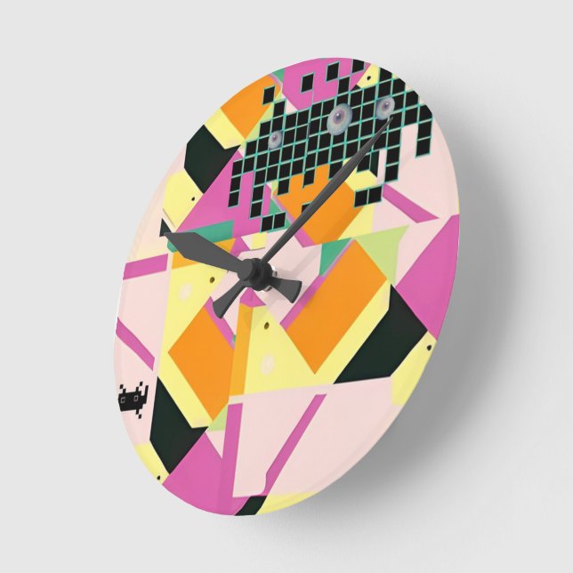 Killed Them with Memphis Designed Kindness Round Clock (Angle)