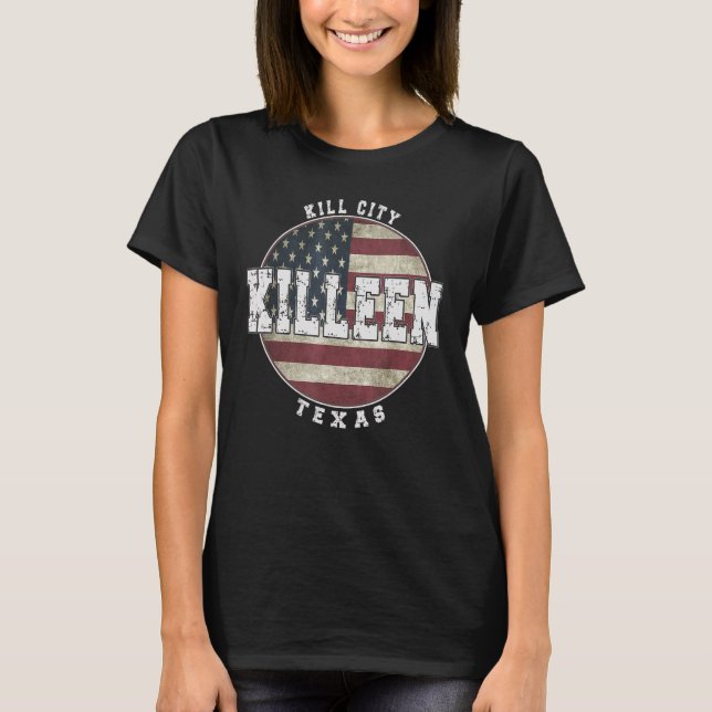 Killeen Texas  Vintage American flag T-Shirt (Front)