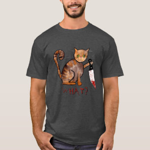 Killer Cat, Hand Painted, Cat Owner Humor T-Shirt