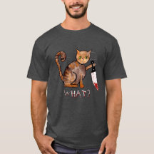 Killer Cat, Hand Painted, Cat Owner Humour  T-Shir