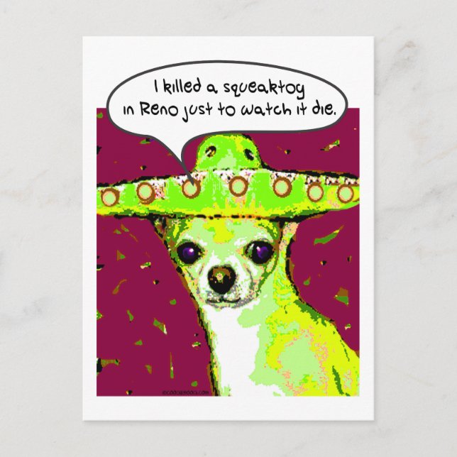 Killer Chihuahua Postcard (Front)
