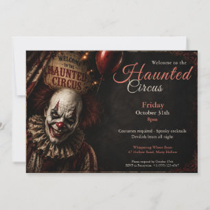 Killer Clown   Halloween Costume Party Invitation