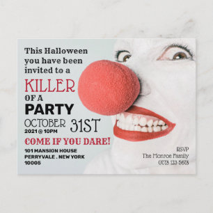 Killer Clown, Halloween Party Invitation