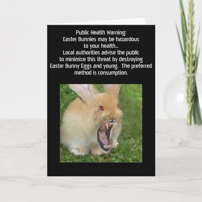 Killer Easter Bunny card (Front)