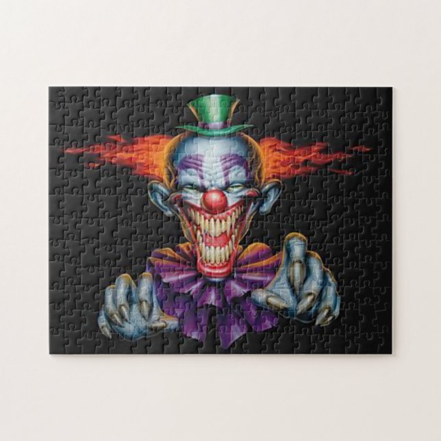 Killer Evil Clown Jigsaw Puzzle (Horizontal)