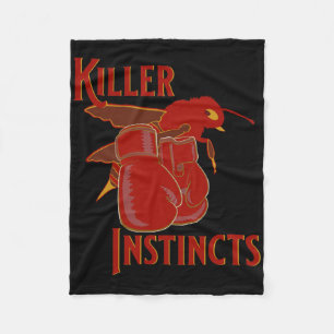 Killer Instincts Killer Bee And Boxing Gloves Fleece Blanket