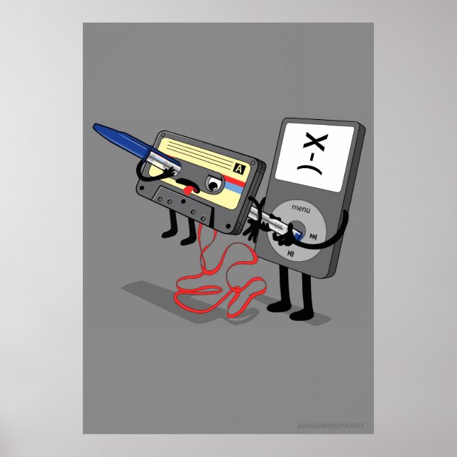 Killer Ipod Clipart (Retro Floppy Disc Cassette) Poster (Front)