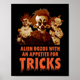 Killer Klowns From Outer Space Halloween Playing T Poster