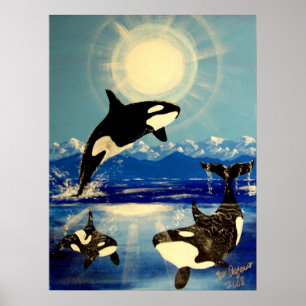 killer orca whale poster