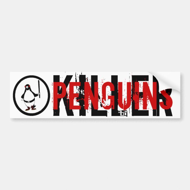 KILLER PENGUINS BUMPER STICKER (Front)