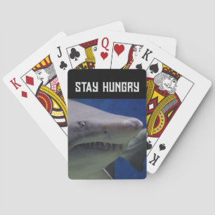KILLER SHARK FUNNY STAY HUNGRY playing cards