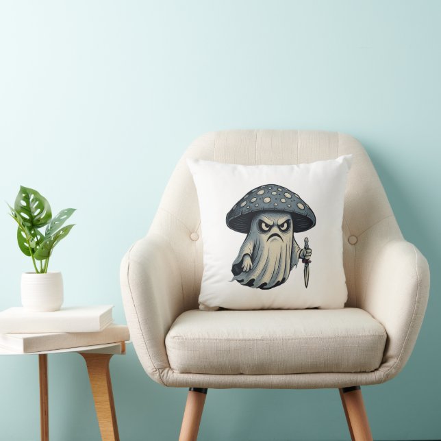Killer 'Shroom – Spooky Ghost with Knife Cushion (Chair)