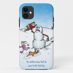 Killer Snowman Funny Cartoon iPhone 11 Case