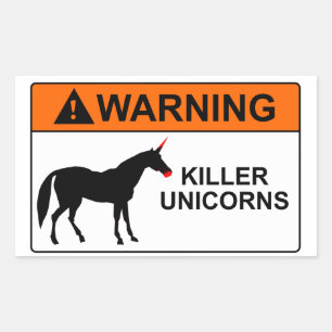 Killer Unicorns Rectangular Sticker
