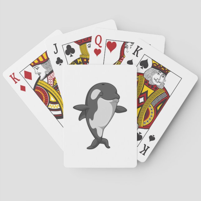 Killer whale at Yoga Fitness in Standing Playing Cards (Back)