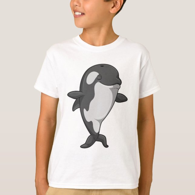 Killer whale at Yoga Fitness in Standing T-Shirt (Front)
