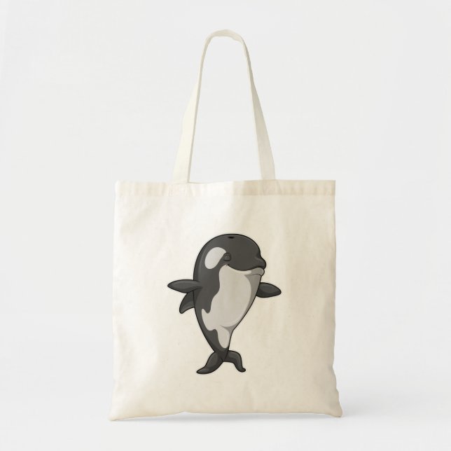 Killer whale at Yoga Fitness in Standing Tote Bag (Front)
