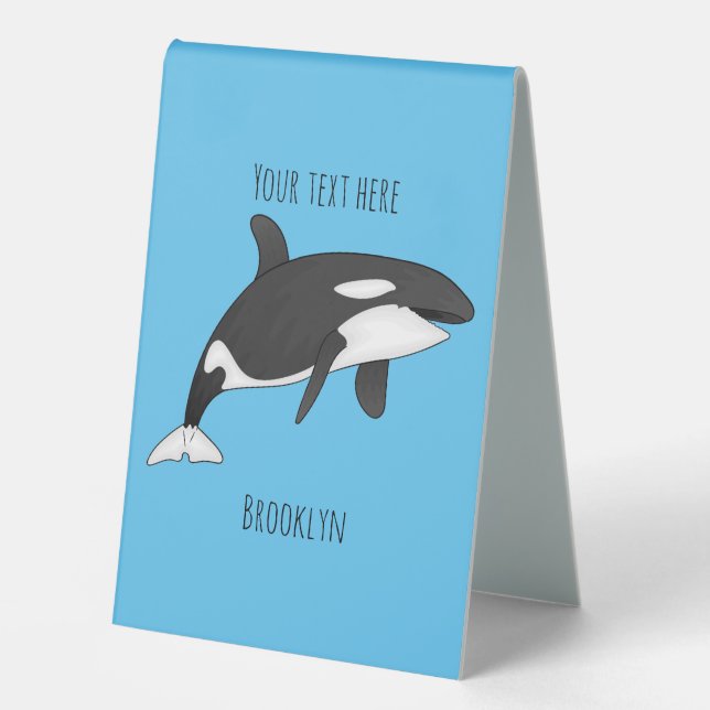 Killer whale cartoon illustration (Front)