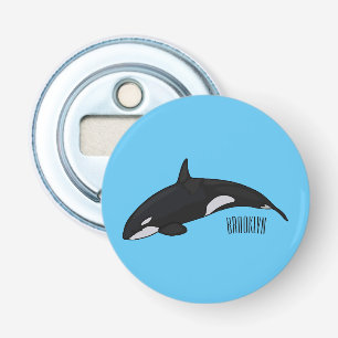 Killer whale cartoon illustration bottle opener