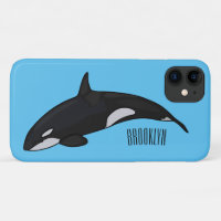 Killer whale cartoon illustration