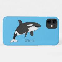 Killer whale cartoon illustration 