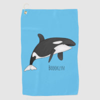 Killer whale cartoon illustration