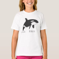 Killer whale cartoon illustration