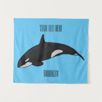 Killer whale cartoon illustration