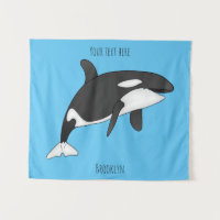 Killer whale cartoon illustration