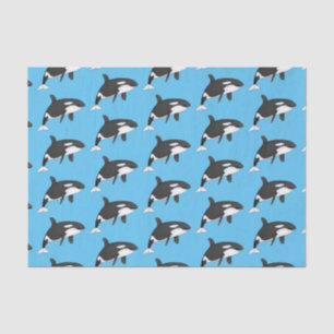 Killer whale cartoon illustration  tissue paper