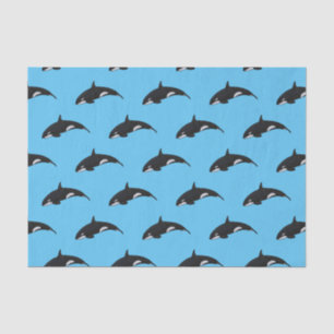 Killer whale cartoon illustration tissue paper