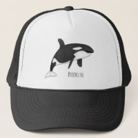 Killer whale cartoon illustration