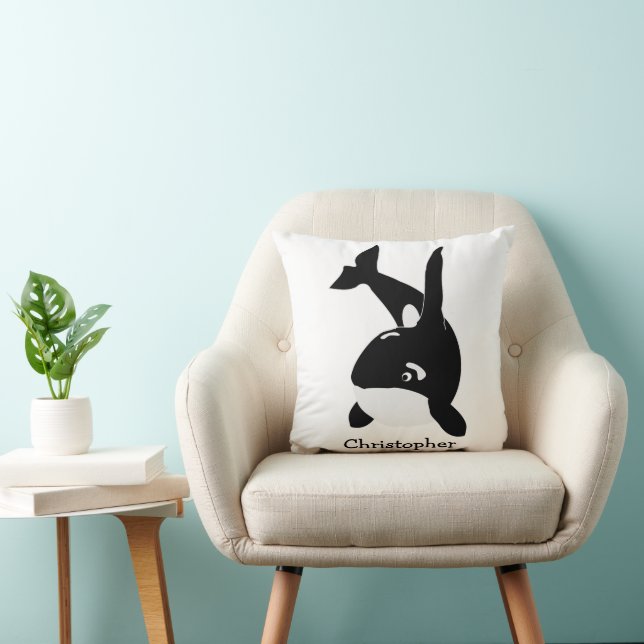 Killer Whale Design Personalised Cushion (Chair)